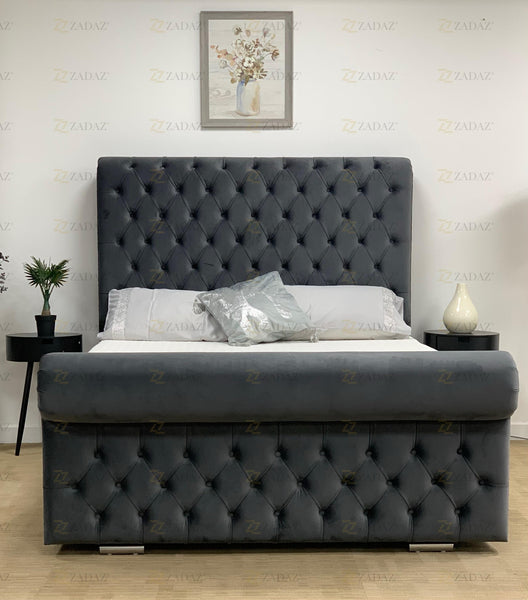 ROYAL SLEIGH BED CHESTERFIELD STYLE – Zadaz