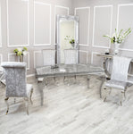Silver Chrome Dinning Table with Nicole Chairs