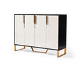 Amal Ribbed Furniture Range - Black, White & Gold