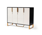 Amal Ribbed Furniture Range - Black, White & Gold
