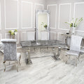 Silver Chrome Dinning Table with Nicole Chairs