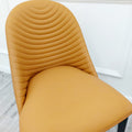 ALBA LEATHER DINING CHAIR – RIBBED STITCHING & BLACK SCANDINAVIAN LEGS