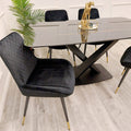 Apollo 1.6m Black Dining Table with Black Sintered Stone