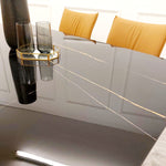 Apollo 1.6m Black Dining Table with Black Sintered Stone