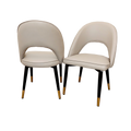 ASTRA LEATHER CHAIR – HIGH QUALITY BLACK LEGS WITH GOLD TIPS