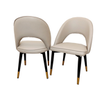 ASTRA LEATHER CHAIR – HIGH QUALITY BLACK LEGS WITH GOLD TIPS