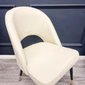ASTRA LEATHER CHAIR – HIGH QUALITY BLACK LEGS WITH GOLD TIPS