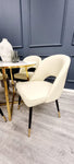 ASTRA LEATHER CHAIR – HIGH QUALITY BLACK LEGS WITH GOLD TIPS