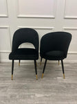 ASTRA LEATHER CHAIR – HIGH QUALITY BLACK LEGS WITH GOLD TIPS