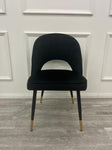 ASTRA LEATHER CHAIR – HIGH QUALITY BLACK LEGS WITH GOLD TIPS