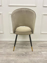 ASTRA LEATHER CHAIR – HIGH QUALITY BLACK LEGS WITH GOLD TIPS