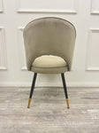 ASTRA LEATHER CHAIR – HIGH QUALITY BLACK LEGS WITH GOLD TIPS