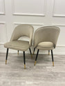 ASTRA LEATHER CHAIR – HIGH QUALITY BLACK LEGS WITH GOLD TIPS