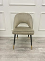 ASTRA LEATHER CHAIR – HIGH QUALITY BLACK LEGS WITH GOLD TIPS