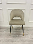 ASTRA LEATHER CHAIR – HIGH QUALITY BLACK LEGS WITH GOLD TIPS