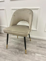 ASTRA LEATHER CHAIR – HIGH QUALITY BLACK LEGS WITH GOLD TIPS