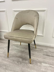 ASTRA LEATHER CHAIR – HIGH QUALITY BLACK LEGS WITH GOLD TIPS