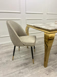 ASTRA LEATHER CHAIR – HIGH QUALITY BLACK LEGS WITH GOLD TIPS