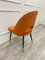 ASTRA LEATHER CHAIR – HIGH QUALITY BLACK LEGS WITH GOLD TIPS