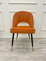 ASTRA LEATHER CHAIR – HIGH QUALITY BLACK LEGS WITH GOLD TIPS