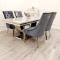 Louis Chrome 1.8m Dinning Table Set