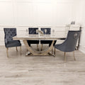 Louis Chrome 1.8m Dinning Table Set