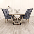 Louis Chrome 1.8m Dinning Table Set