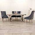 Louis Chrome 1.8m Dinning Table Set