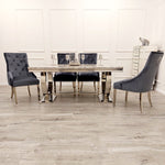 Louis Chrome 1.8m Dinning Table Set