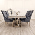 Louis Chrome 1.8m Dinning Table Set