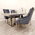 Louis Chrome 1.8m Dinning Table Set