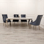 Louis Chrome 1.8m Dinning Table Set