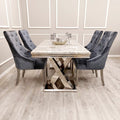 Louis Chrome 1.8m Dinning Table Set