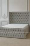 2025 MODERN MAYBACH CHESTERFIELD BED WITH SILVEER STUD FINISH