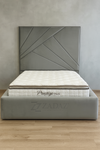 Silver Geometric Luxe Bed