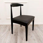 ELSA WOODEN WISHBONE CHAIR WITH MATT.