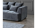 Gramercy 3 + 2 in Steel Velvet