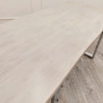 Freya 1.8m Dining Table Solid Light Pine wood with Metal Legs