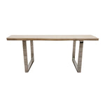 Freya 1.8m Dining Table Solid Light Pine wood with Metal Legs