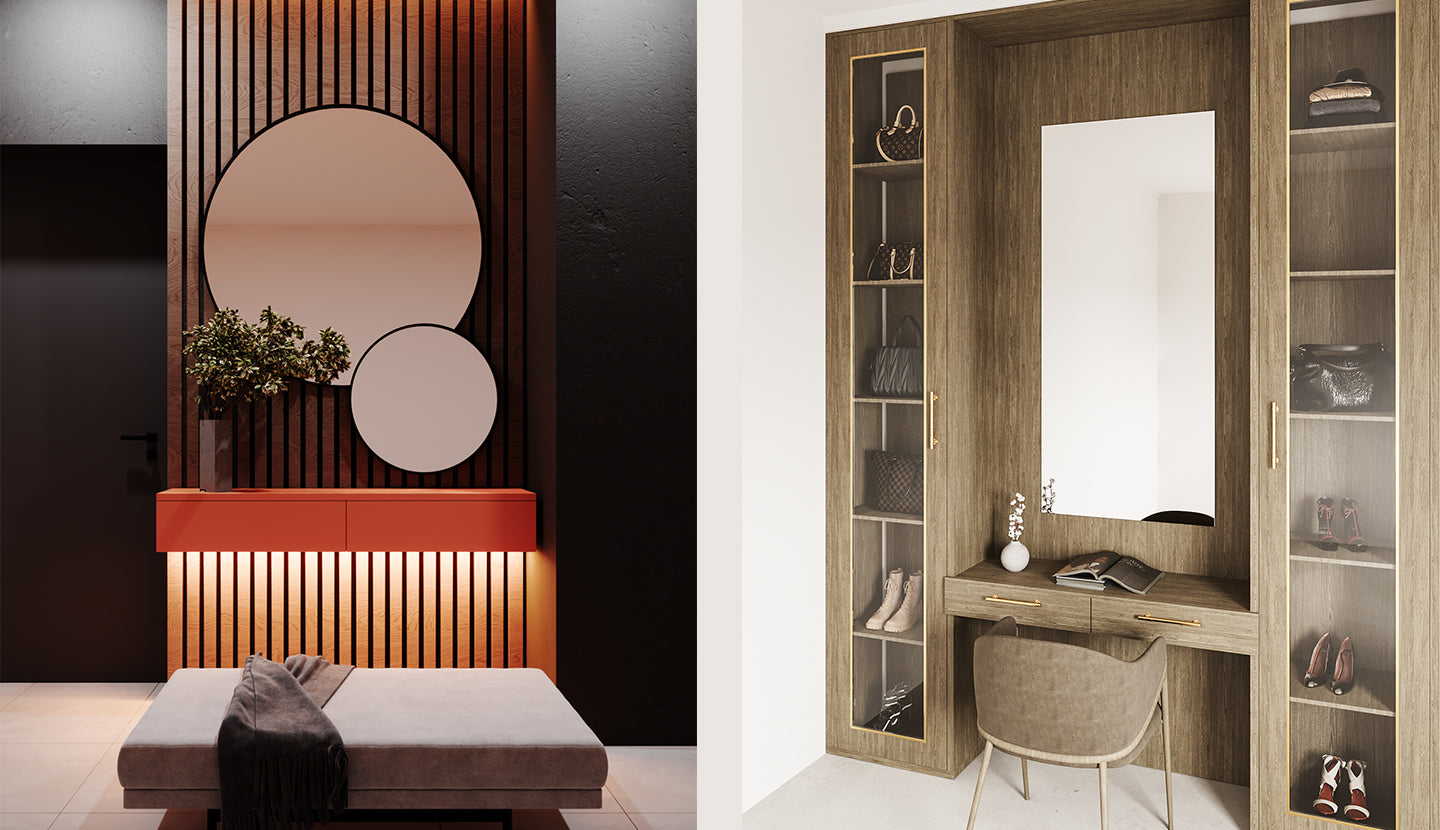 Fitted Dressing Table with stylish mirror cut Zadaz Fitted Dressing Table with stylish mirror cut Zadaz