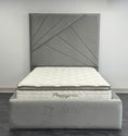 Silver Geometric Luxe Bed