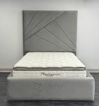 Silver Geometric Luxe Bed