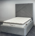 Silver Geometric Luxe Bed