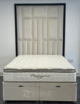 Cream Elegance Bed with Divan Ottoman Storage 