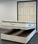 Cream Elegance Bed with Divan Ottoman Storage 