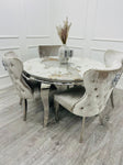 Louis Chrome Dining Table