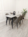 Titus 1.4m Black Dining Table