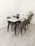 Titus 1.4m Black Dining Table