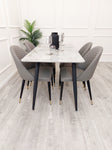 Titus 1.4m Black Dining Table