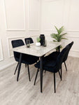 Titus 1.4m Black Dining Table